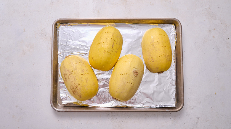 Spaghetti squash with holes in skin