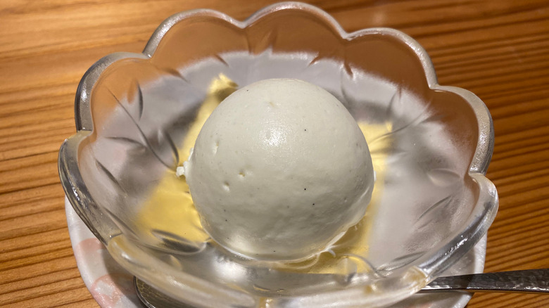 ice cream churned with olive oil