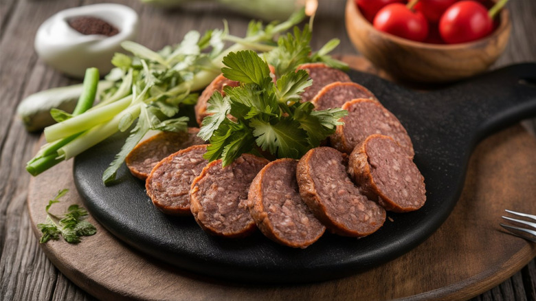 German Goetta sausage with herbs