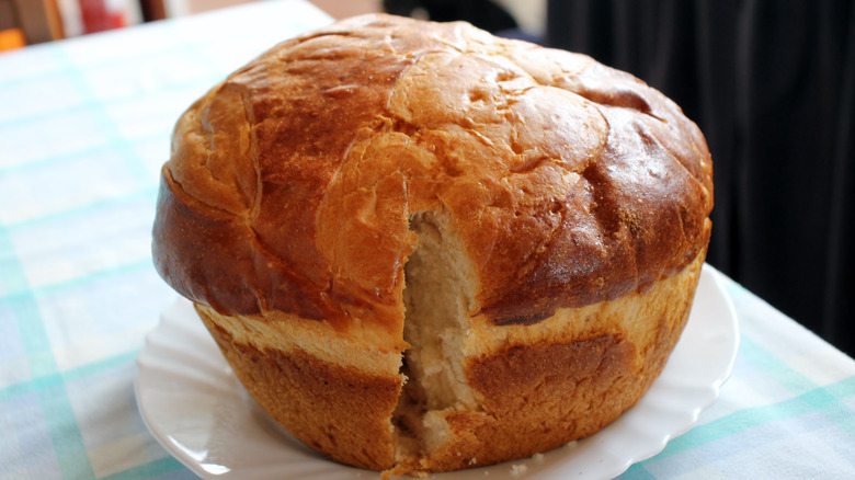 loaf of Portuguese sweet bread