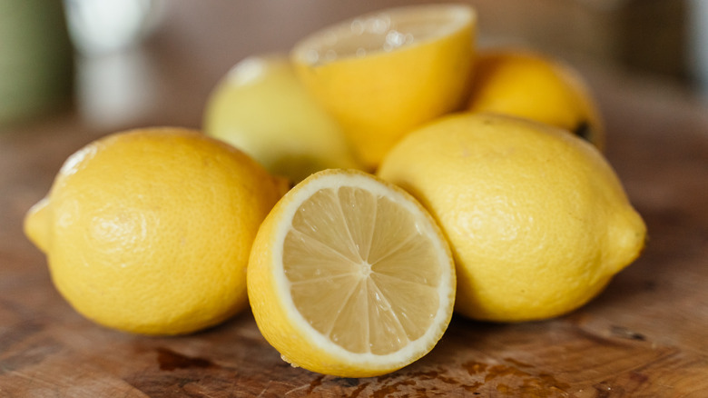 lemons on a table