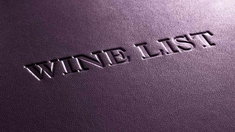 wine list imprint