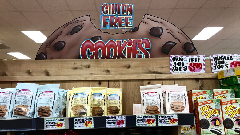 gluten-free cookies display at Trader Joe's