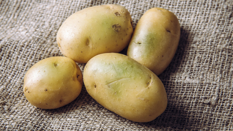 Slightly green potatoes can be eaten