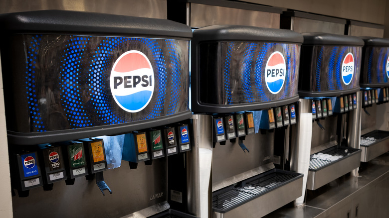 Costco soda fountains at a store in Japan