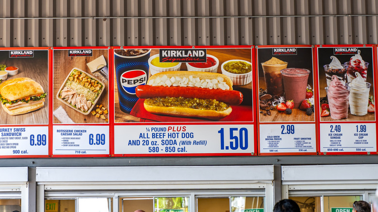 Costco food court menu