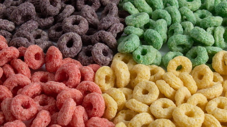 froot loops separated by color