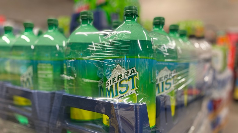 shipping container of sierra mist bottles