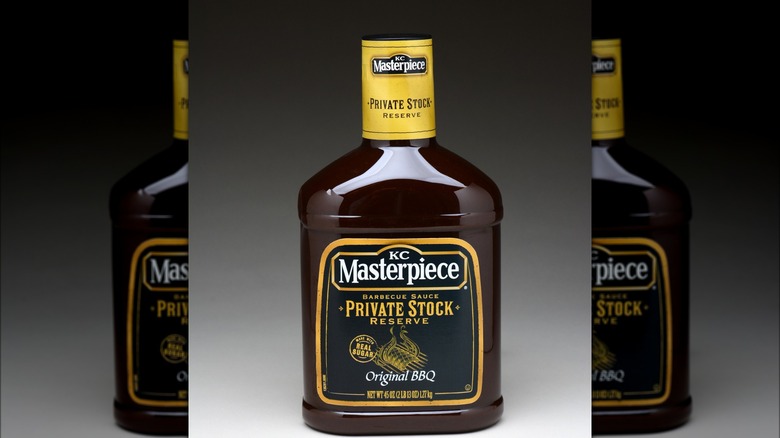 bottle of kc masterpiece barbecue sauce