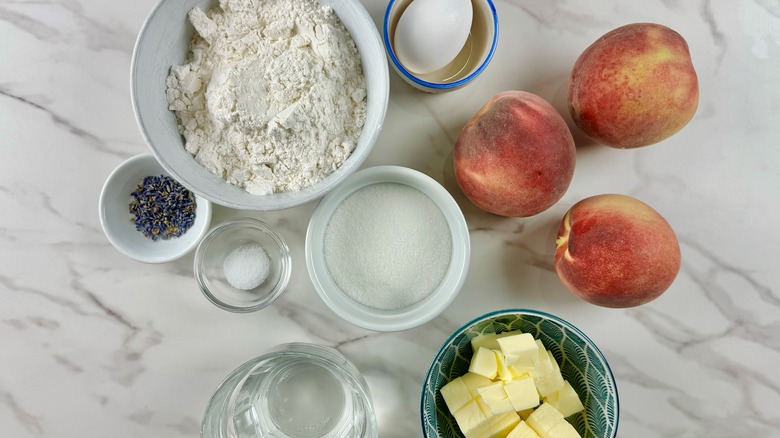 peach lavender pie ingredients