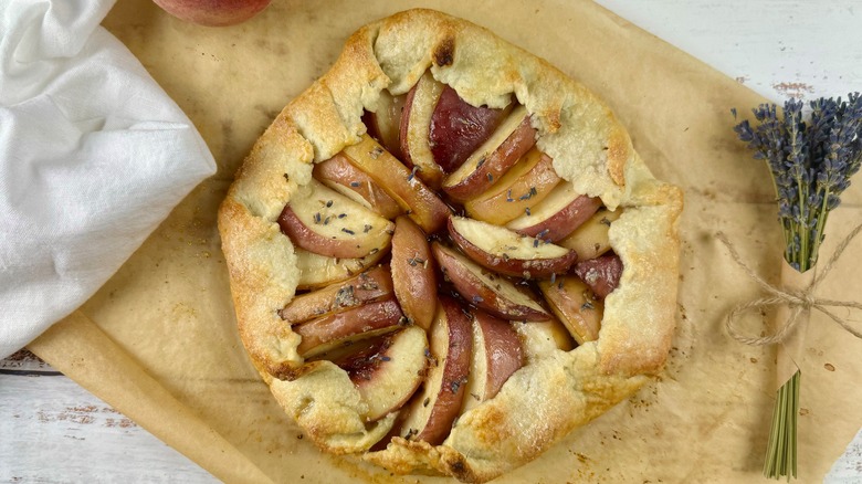 peach lavender galette