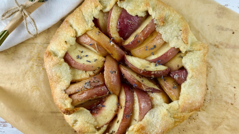 peach lavender galette