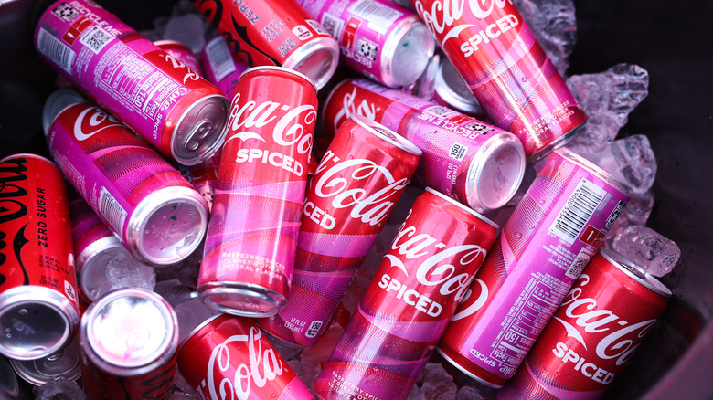 Cans of Coca-Cola Spiced