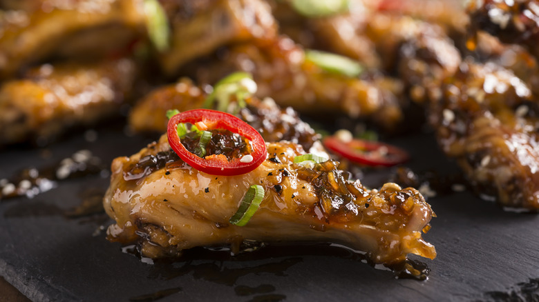 Chicken with hot honey glaze