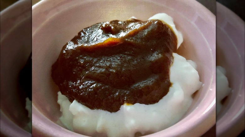 Cottage cheese with apple butter