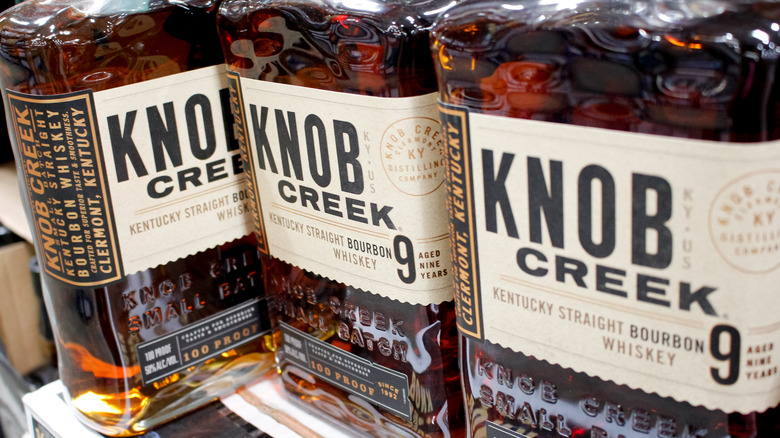 Knob Creek bourbon bottle labels