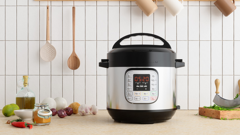 An instant pot in a kitchen