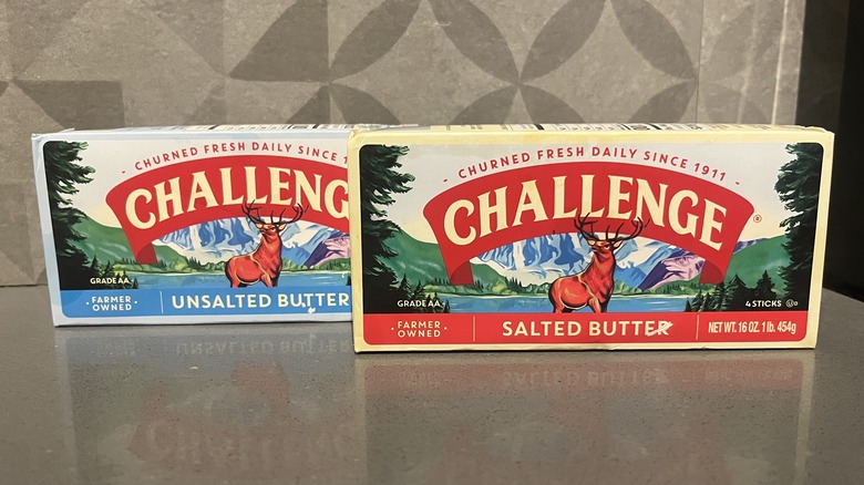 Two boxes of Challenge Butter