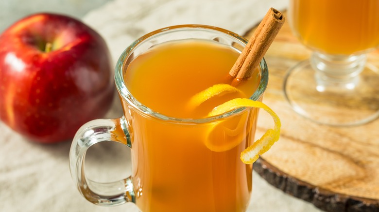 hot toddy with cinnamon stick