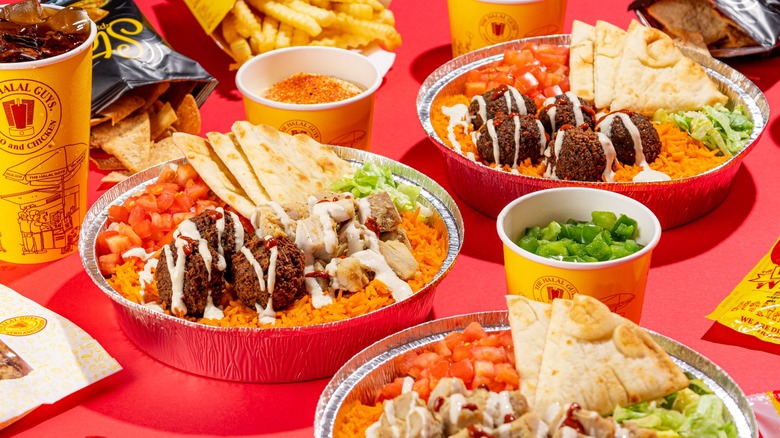 Gyro and falafel platters from The Halal Guys