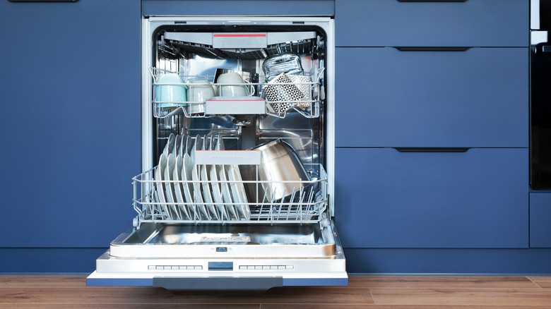 dishwasher loaded with dishes