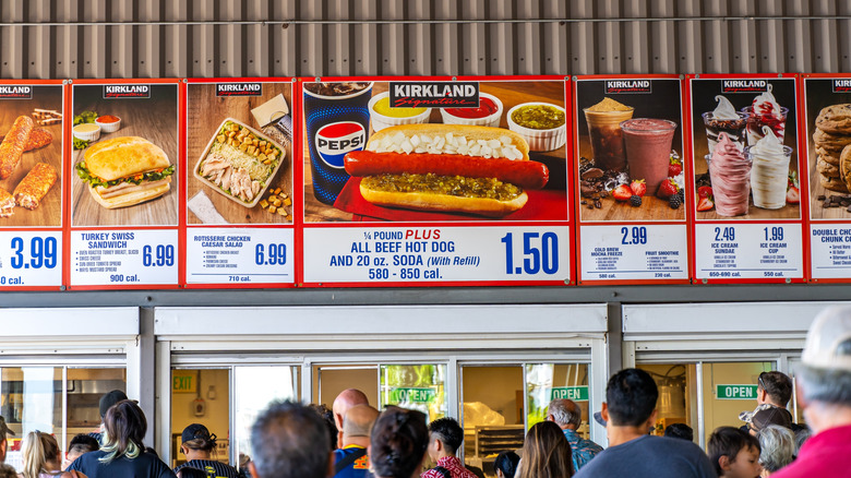 Costco food court menu in United States