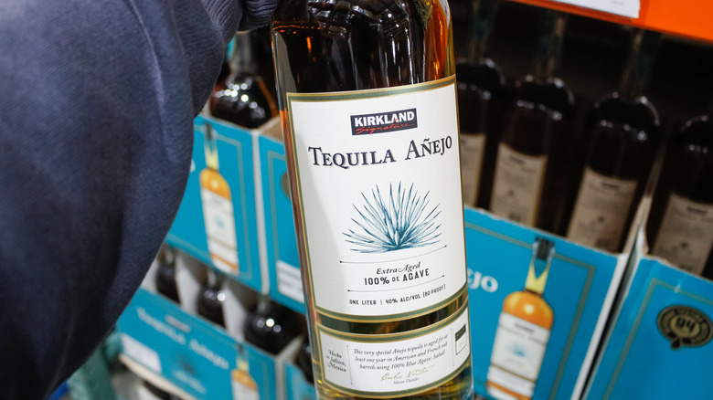 Bottle of Costco's Tequila Añejo