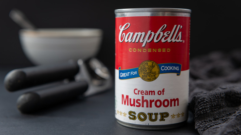 Campbell's Cream of Mushroom Soup can