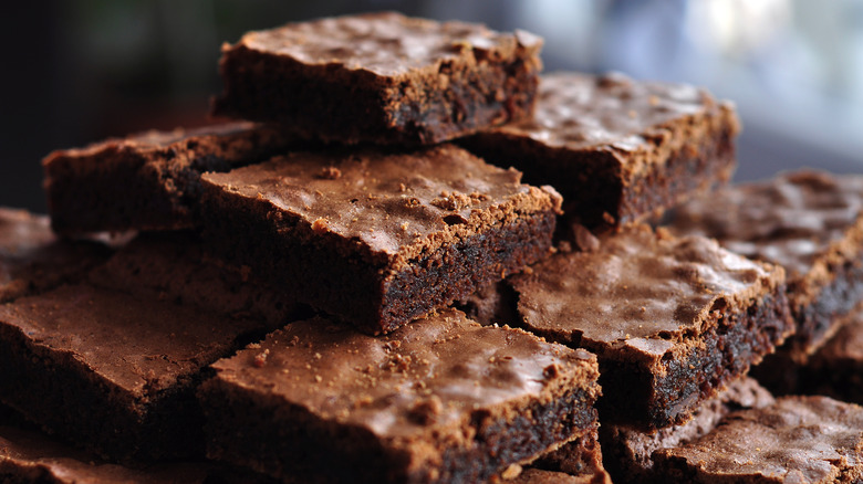 pile of delicious brownies