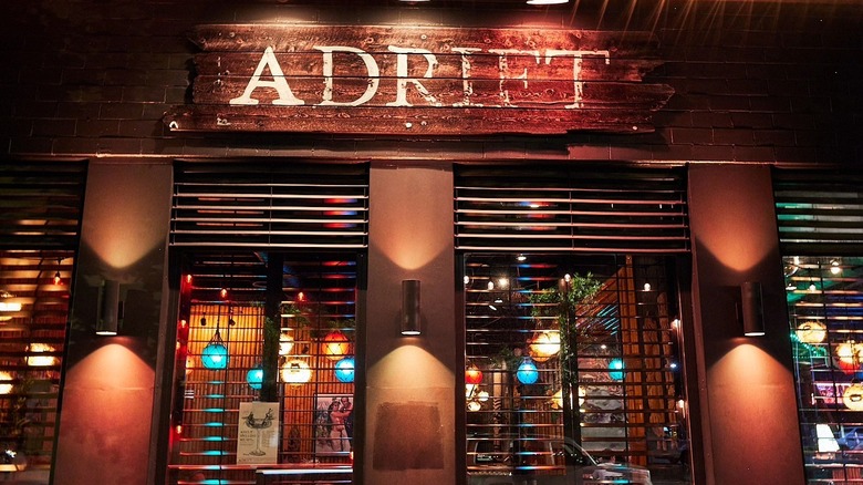 Adrift tiki bar outdoor sign