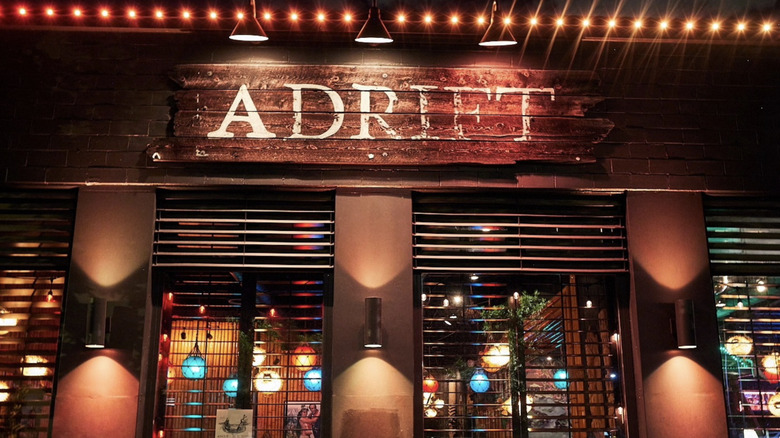 Adrift tiki bar outdoor sign