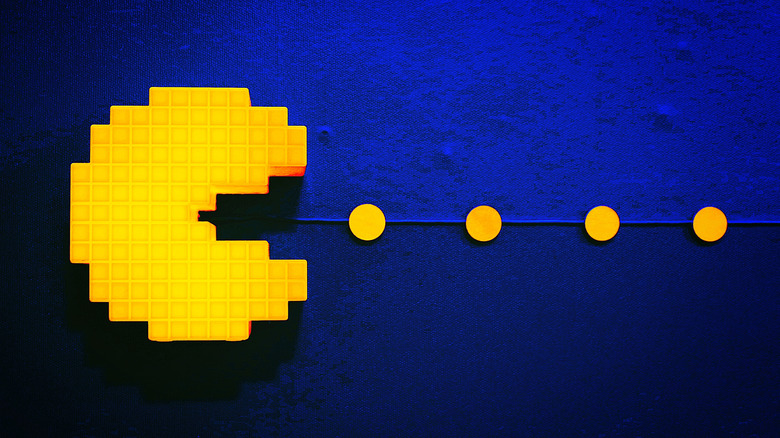 Light-up Pac-Man Sign on wall