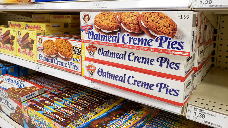 Little Debbie snacks on store shelf