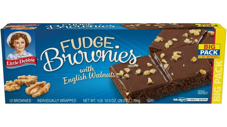 Little Debbie Fudge Brownies with English Walnuts