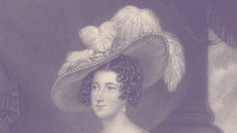 Etching of Anna Maria Russell