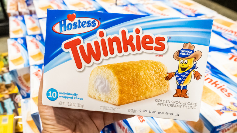 Person holding box of Twinkies