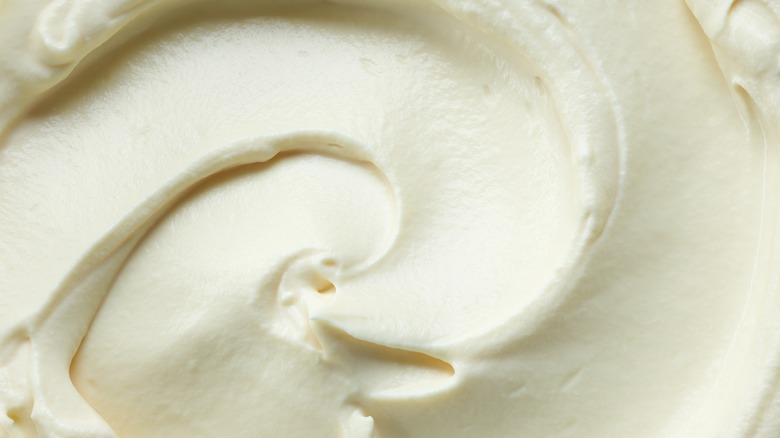 Close-up of whipped butter