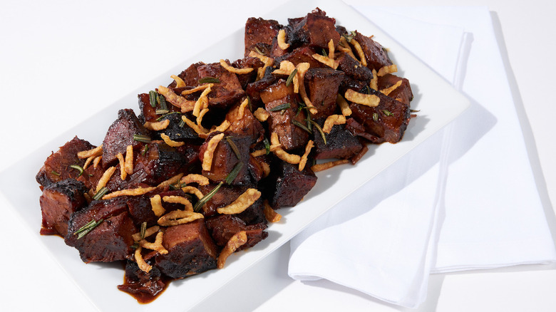 Bourbon Cherry Brisket Burnt Ends served at the 150th Kentucky Derby
