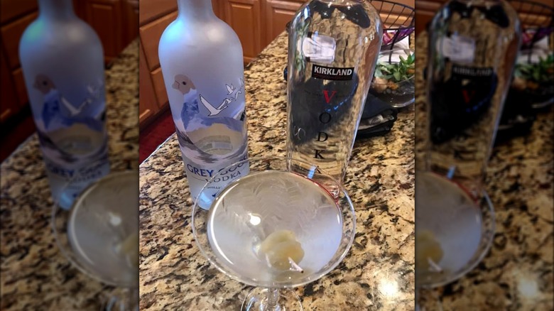 Grey Goose and Kirkland French vodka