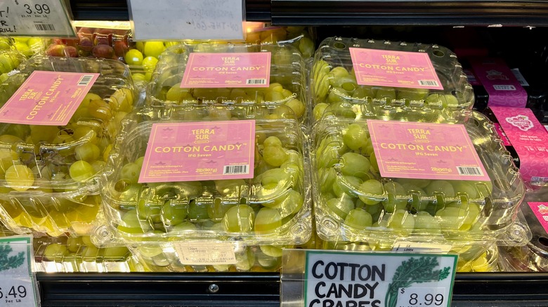 cotton candy grapes at store