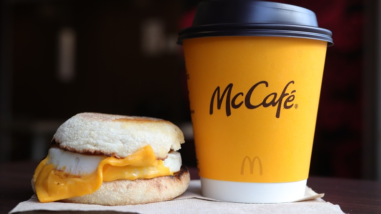 McDonald's Egg McMuffin and coffee