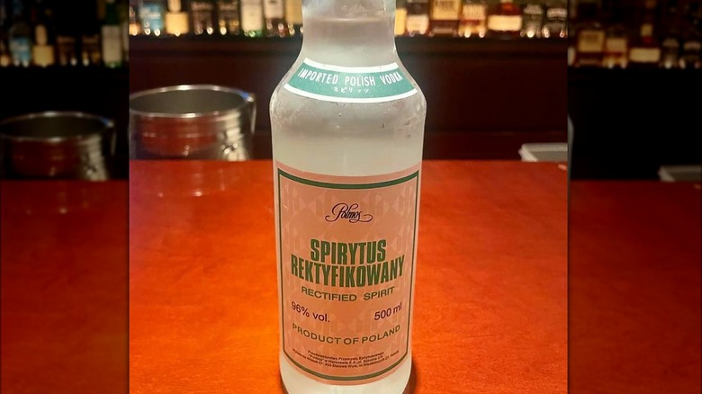 Bottle of Polmos Spirytus Rektyfikowany