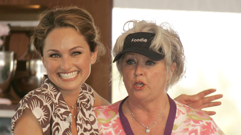 Giada De Laurentiis standing beside Paula Deen