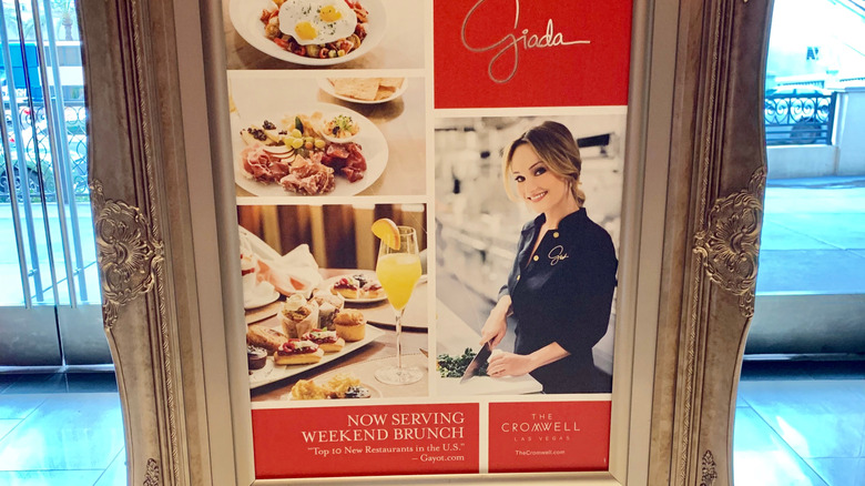 the menu board at Giada De Laurentiis' eponymous restaurant in Las Vegas