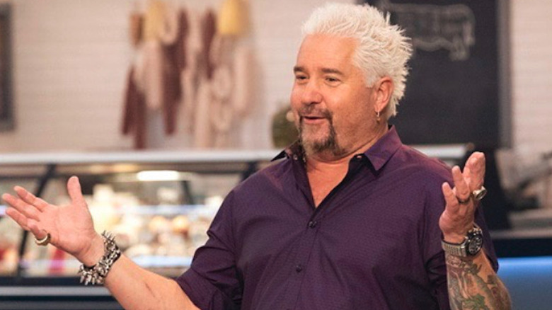 Guy Fieri on set