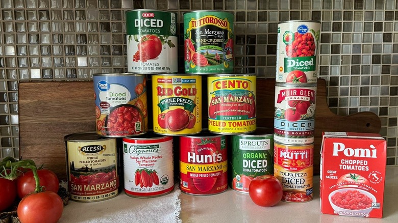 different brands of canned tomatoes