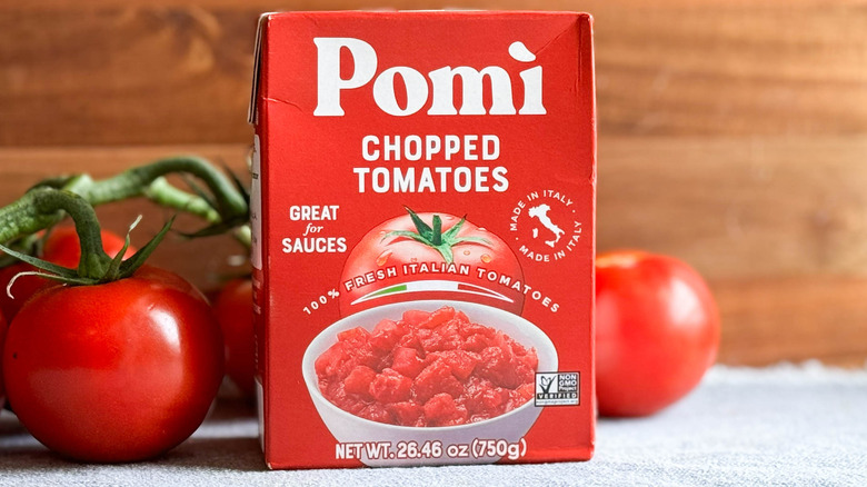 carton of pomi chopped tomatoes