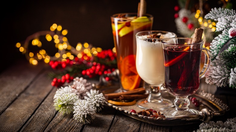 Various festive cocktails 