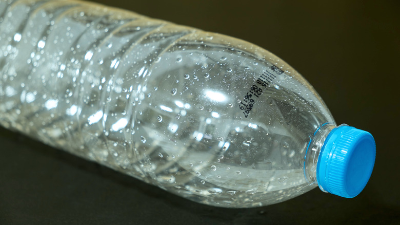 Plastic water bottle with best by date