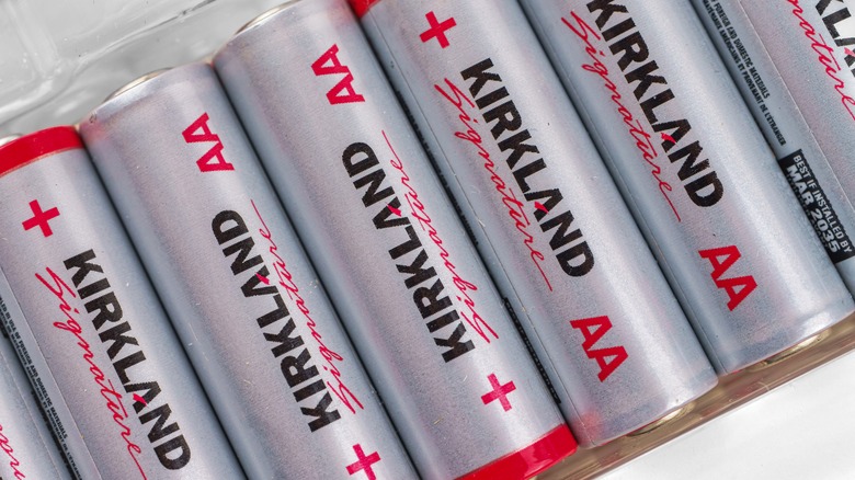 a collection of Kirkland Signature batteries